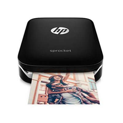HP Sprocket Portable Photo Printer, print social media photos on 2x3 sticky-backed paper - black (X7N08A)