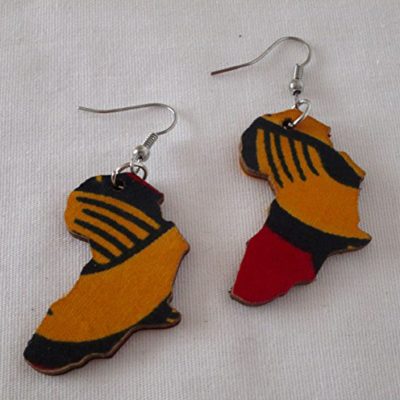 African Print Earrings – Jewelry Designer Made Of Ankara Fabric Patterns - Super Wax Material Clothing - Compliments Your African Print Fashion, Dresses, Attire, Skirts, Shoes, Bags, Tops, Bow Tie - For Teens And Women. Olive. Satisfaction Guaranteed